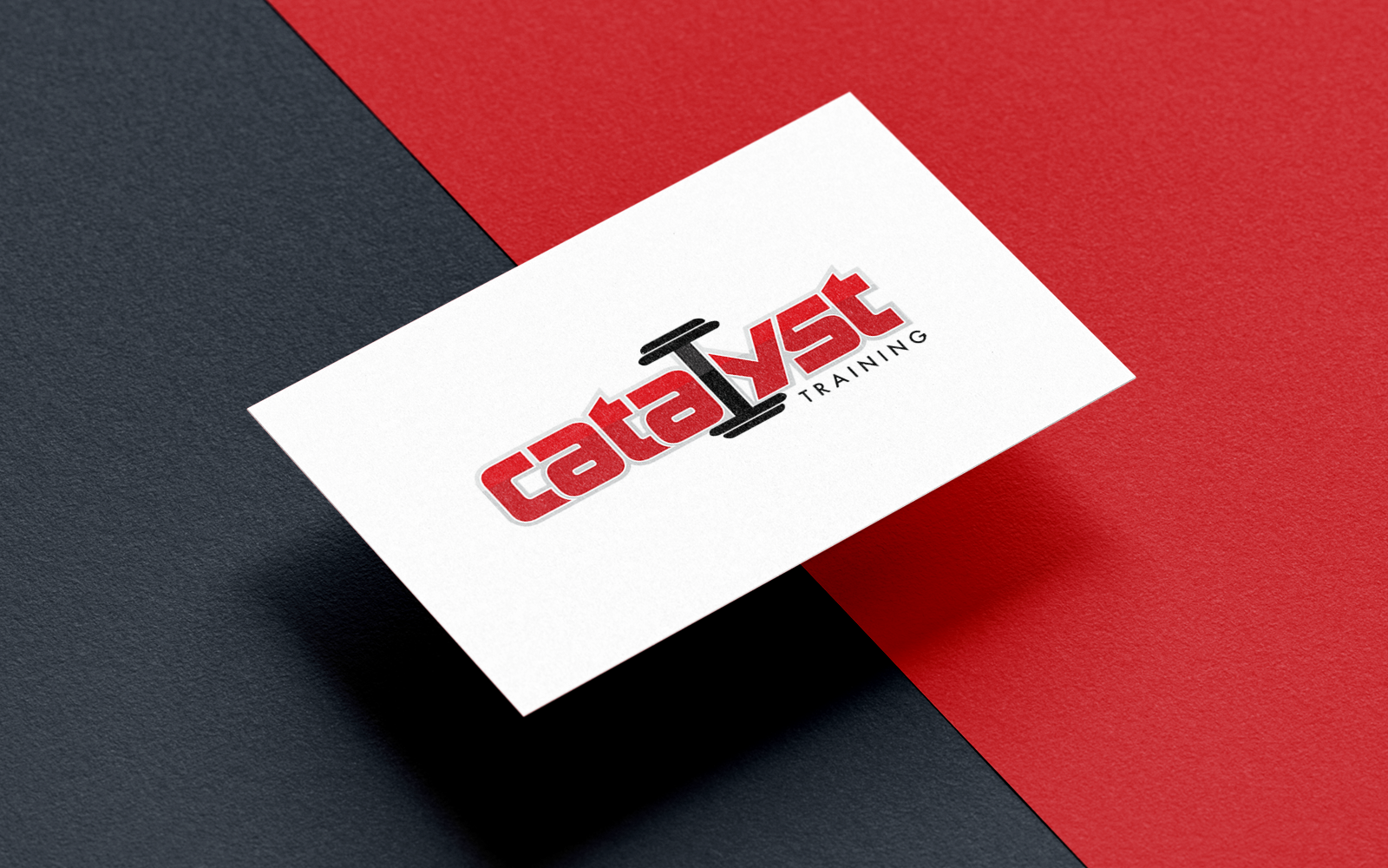 Personal training brand design and logo on business cards