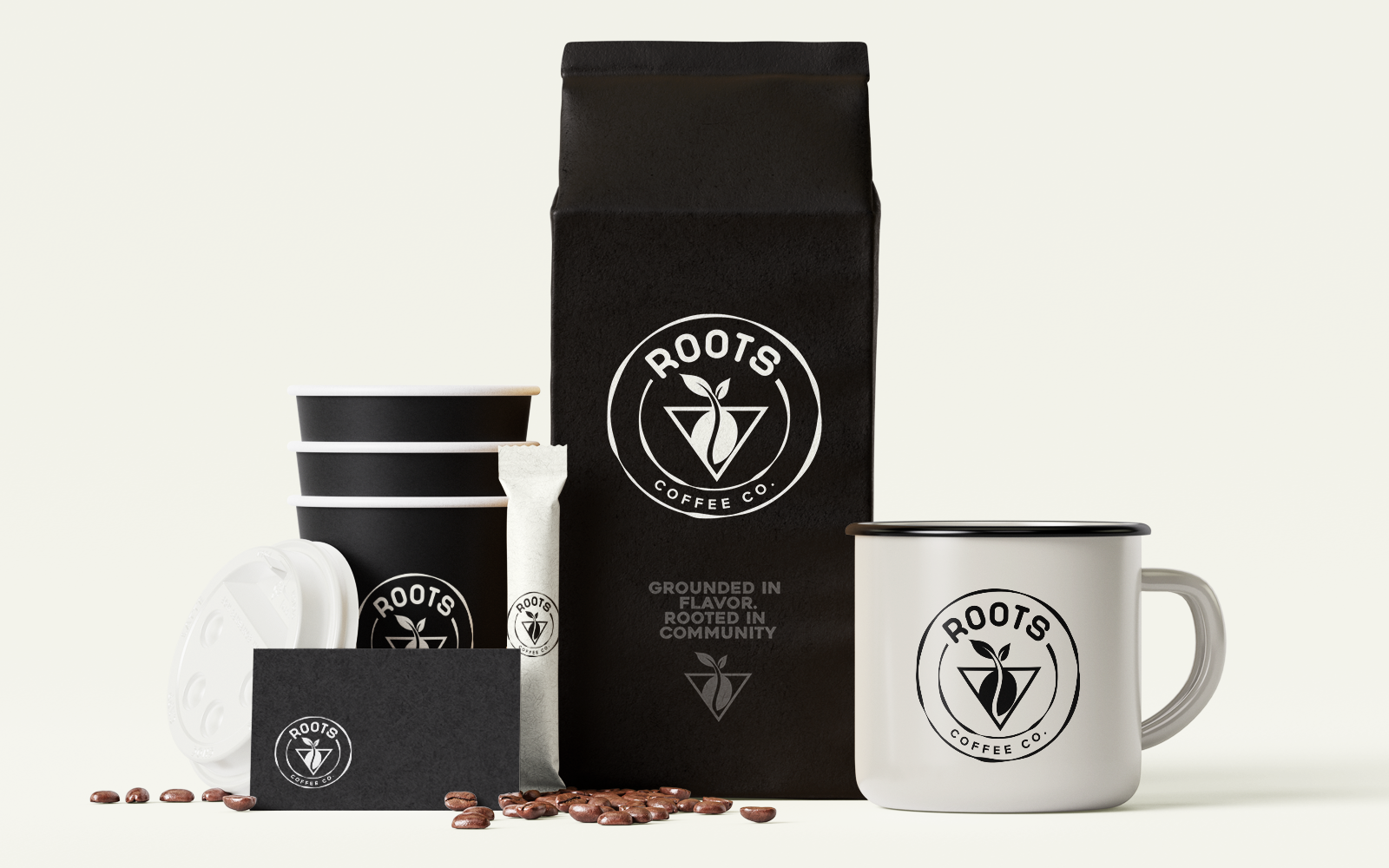 Package branding for coffee company by RE agency