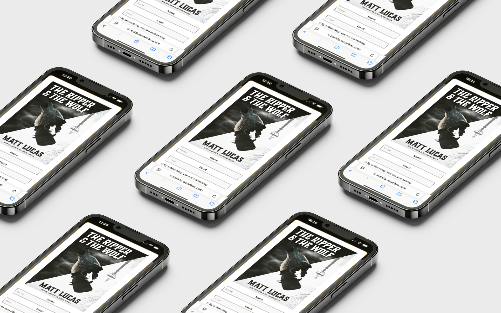 Mobile lead magnet designed for a book author by RE agency