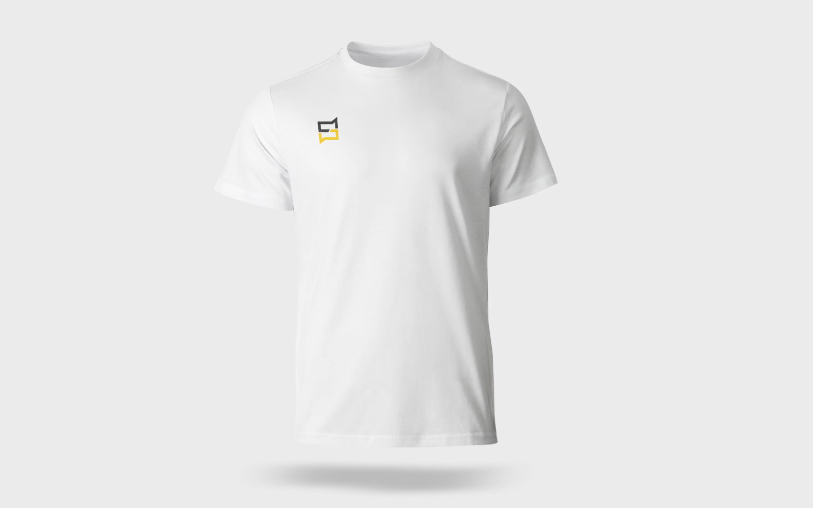 Marketing agency logo on a t-shirt