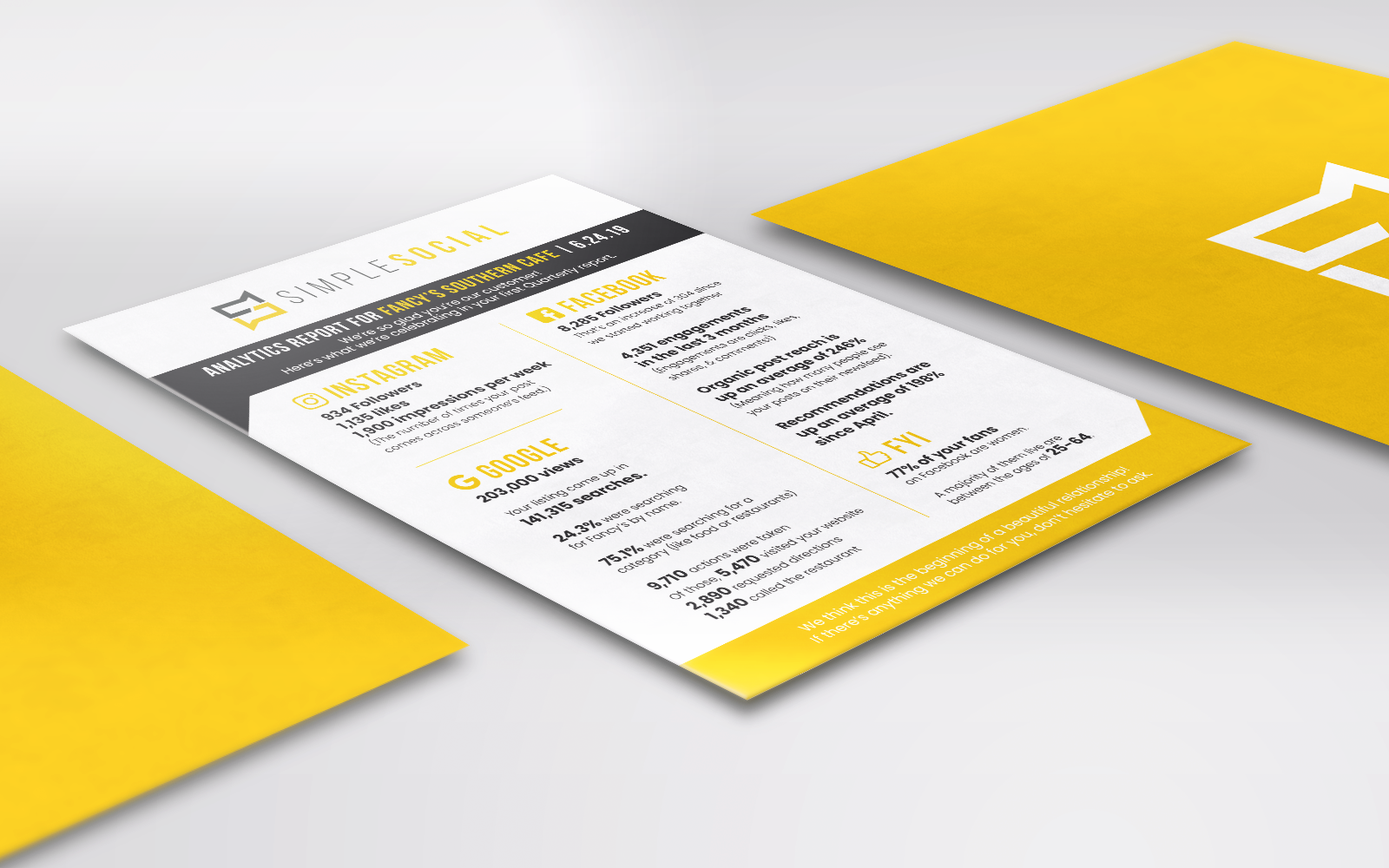 Marketing agency branded marketing materials
