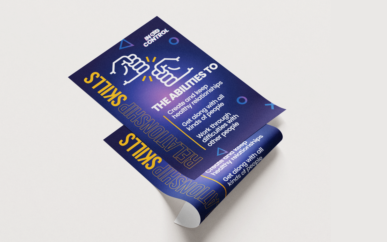 In control marketing materials branded by RE agency