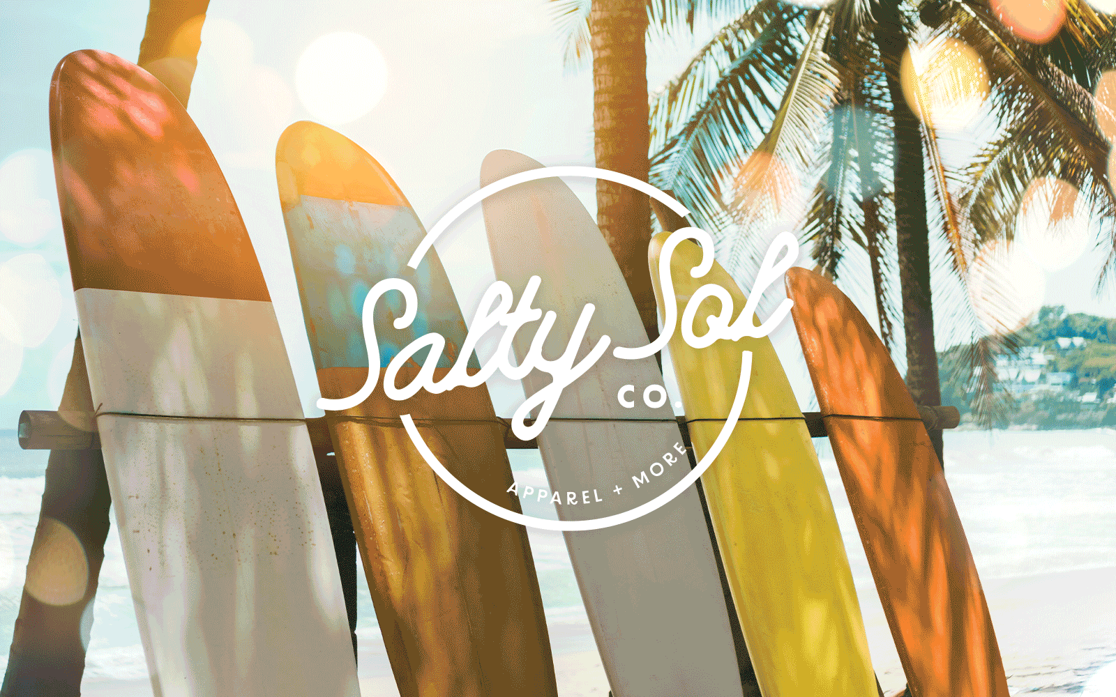 Beach and surf stylized branding for an apparel company