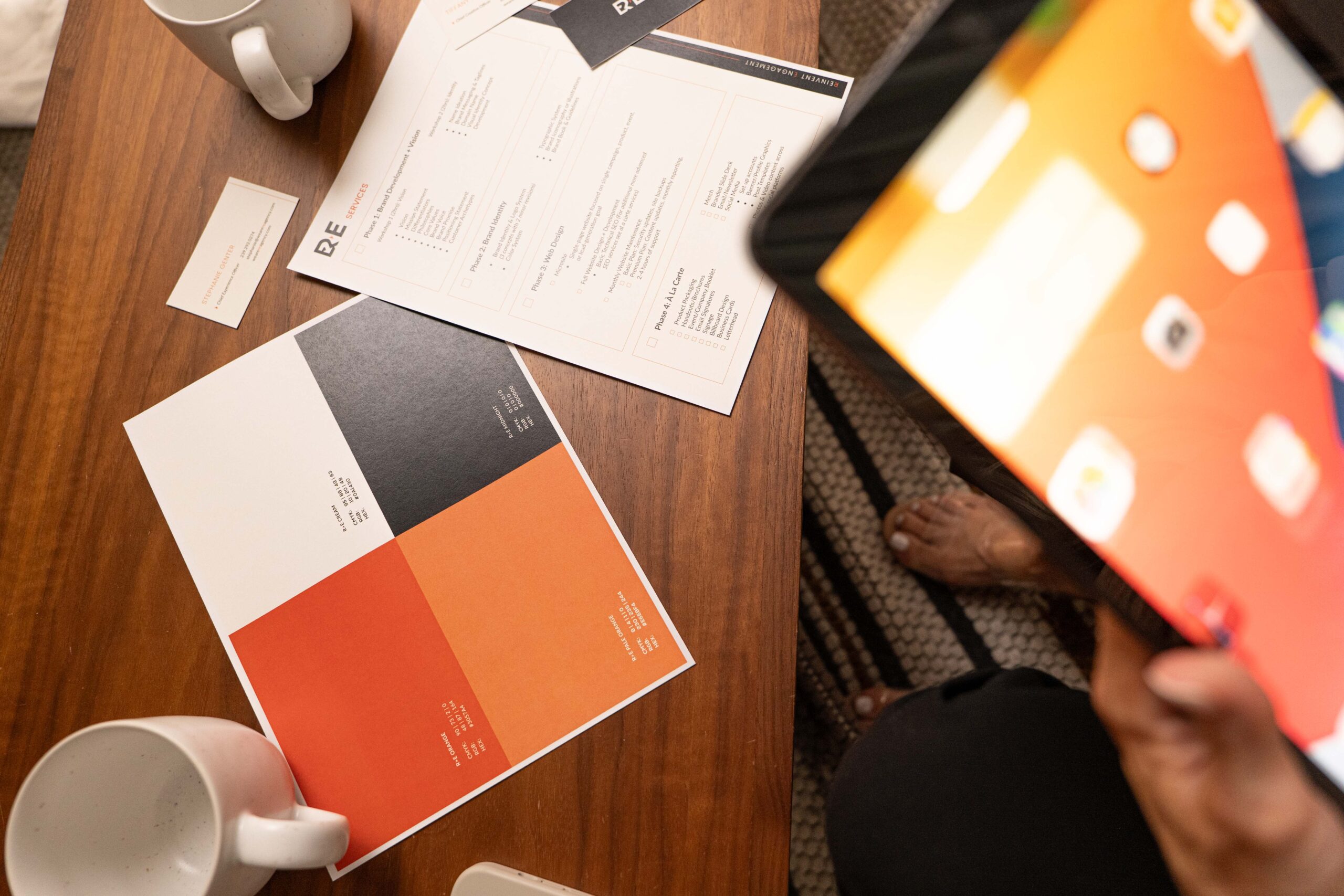 Marketing collateral for design agency