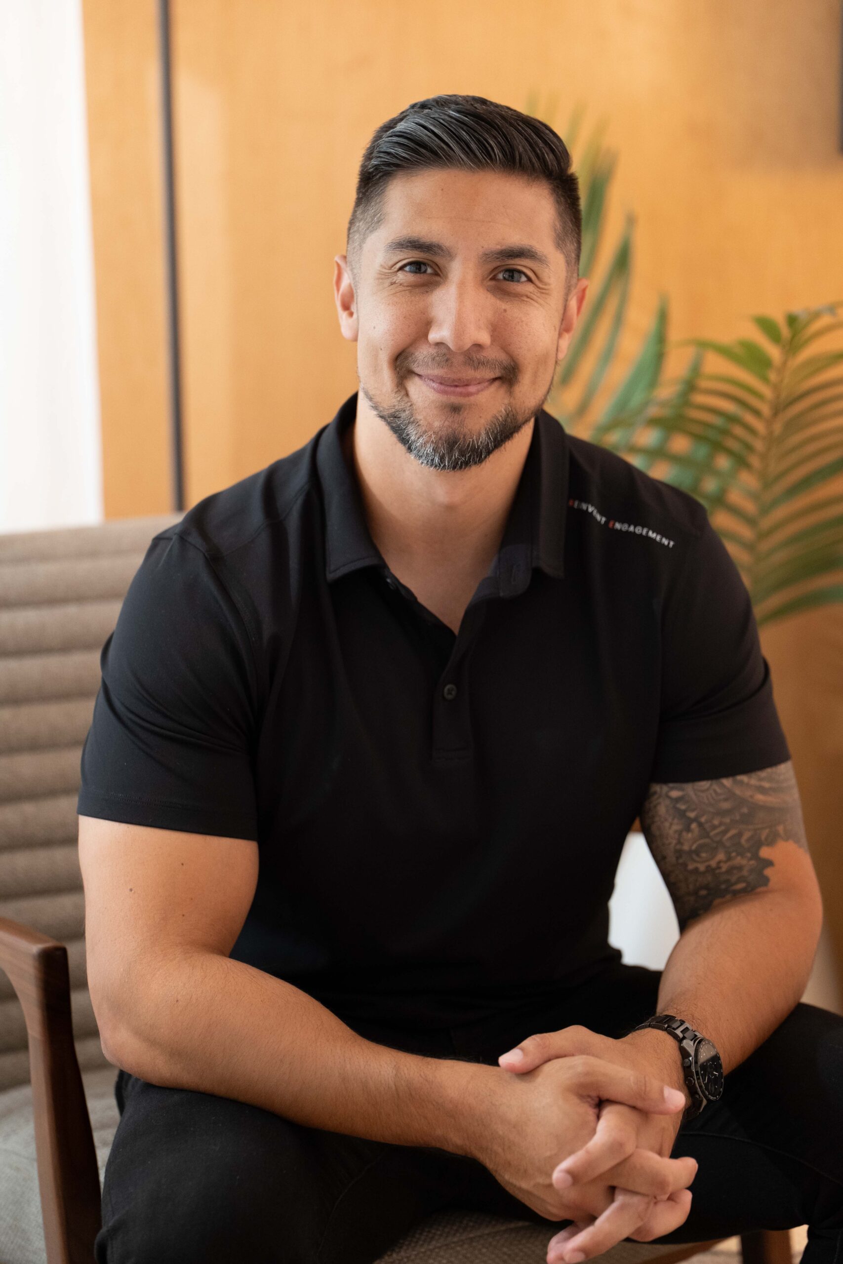 man sitting on a chair